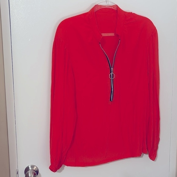 Material unknown, it’s soft, large, orange(picture  looks red) never worn - Picture 2 of 5